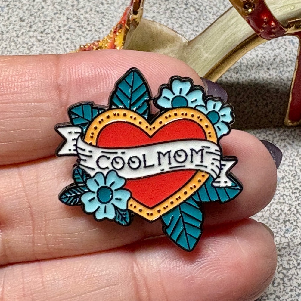 Super mom/ super hero-Empowering  support -strong female lapel pin -enamel NWOT